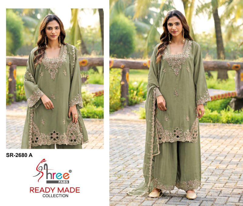 Sr 2680 A To D By Shree Viscose Tissue Readymade Pakistani Suits 